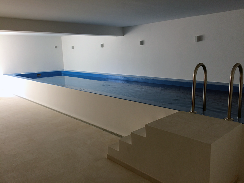Climatização e tratamento de ar de piscina interior